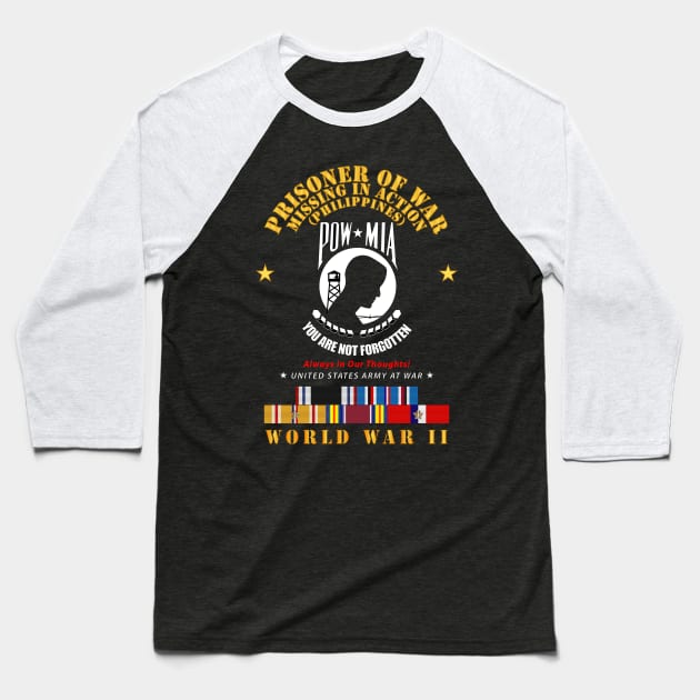 POW - MIA - Phil - Thoughts w WWII POW SVC Baseball T-Shirt by twix123844